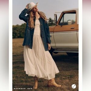 BNWT Maeve Denim Barn Coat from Anthropologie